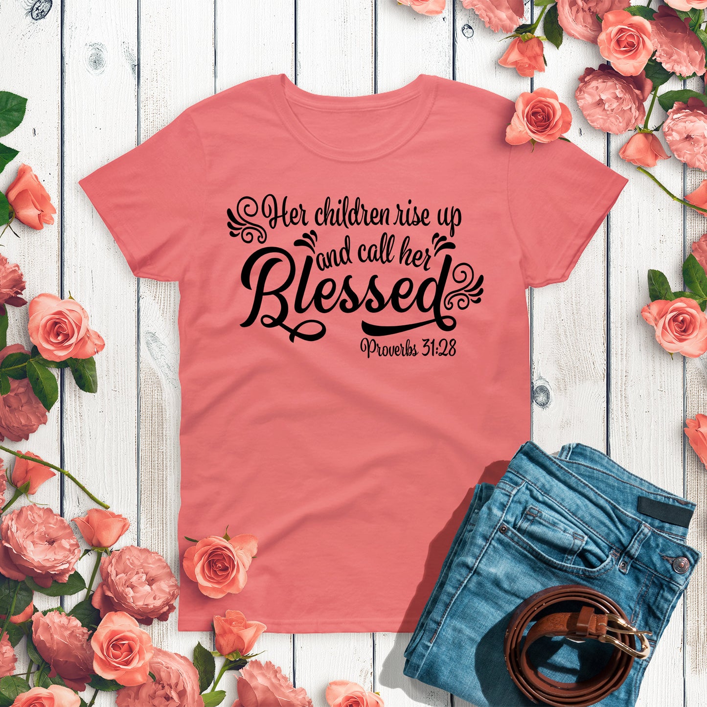 Her Children | Blessed | Christian Shirt | Tshirt | Inspirational | Woman's | Blessed shirt | Children | Gray