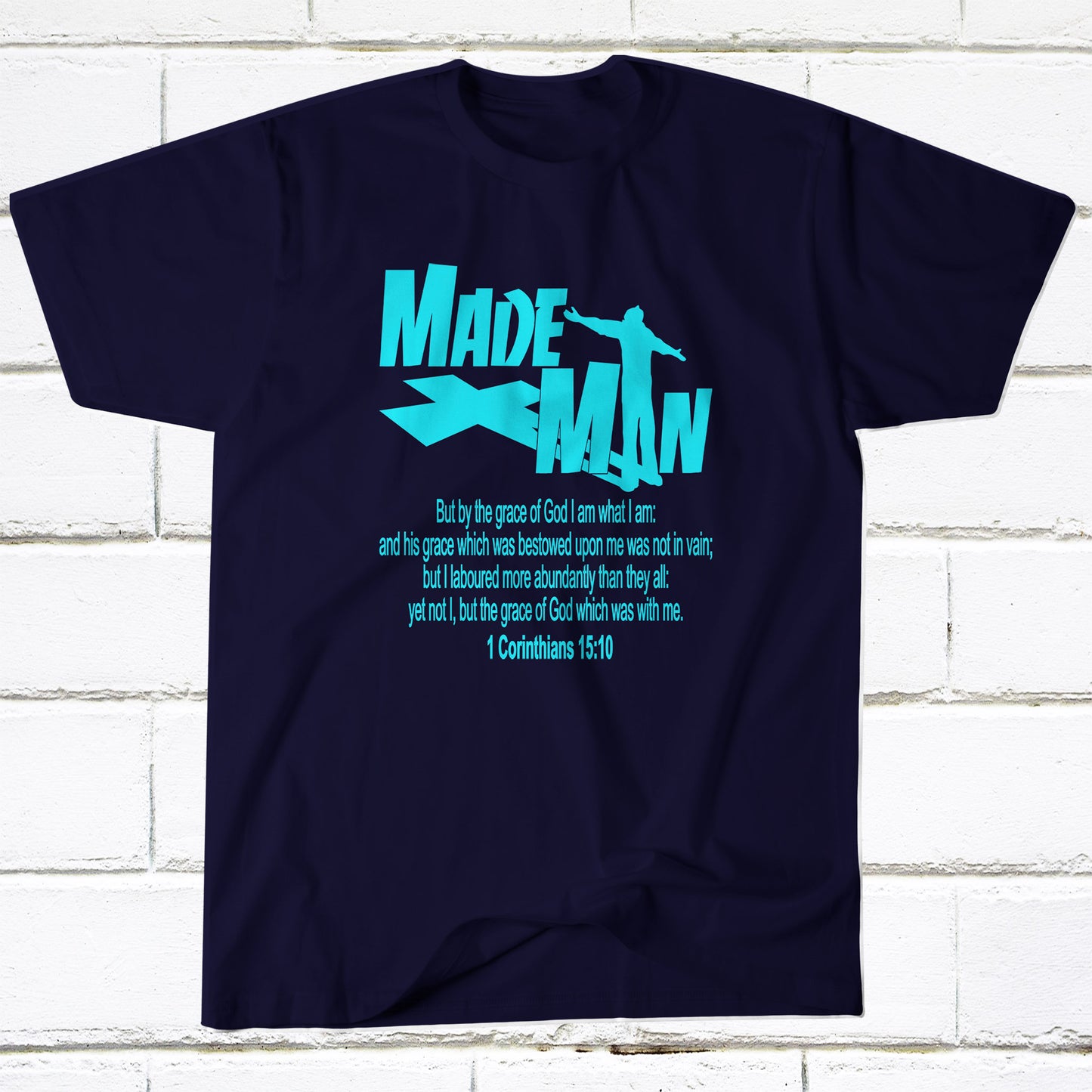 Made Man (Navy Blue) - Christian - t shirt - Anointed T Shirts