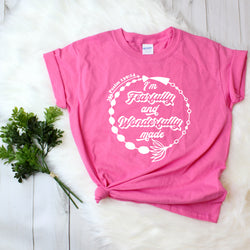 I'm Fearfully and Wonderfully Made Pink Shirt | Women's Shirt | Christian Shirt | Bible Shirt