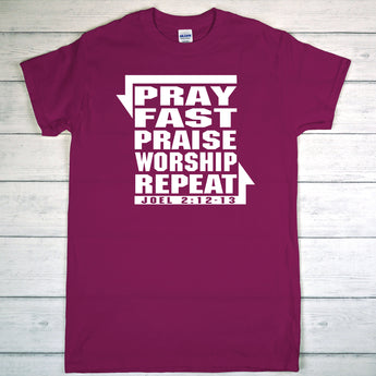 Pray Concept Berry Shirt | Unisex Shirt | Christian Shirt | Bible Shirt